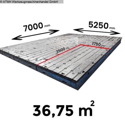 Aufspannplatte Plattenfeld 7000 x 5250 x 330 mm