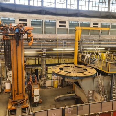 Schweißdrehtisch - rund HEUEN - CLOOS Roboterschweißanlage